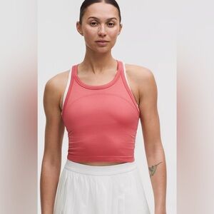 lululemon Swiftly tech cropped racer back Tank Top - Desert red